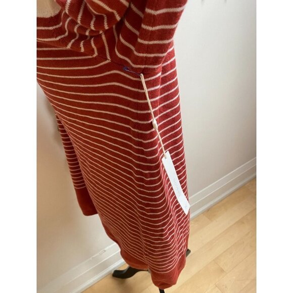 CASLON BNWT Rust Stripe Sweater Tunic Boat Neck New - Picture 5 of 7